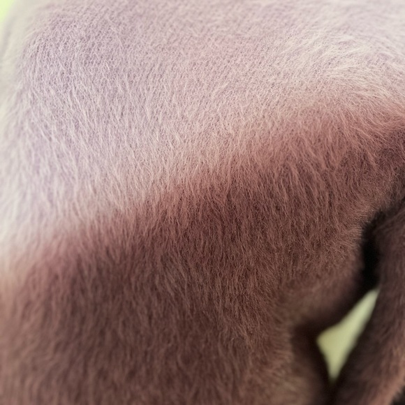 MINKPINK Two-Tone Fuzzy Sweater - Lavender and Burgundy - Picture 2 of 7